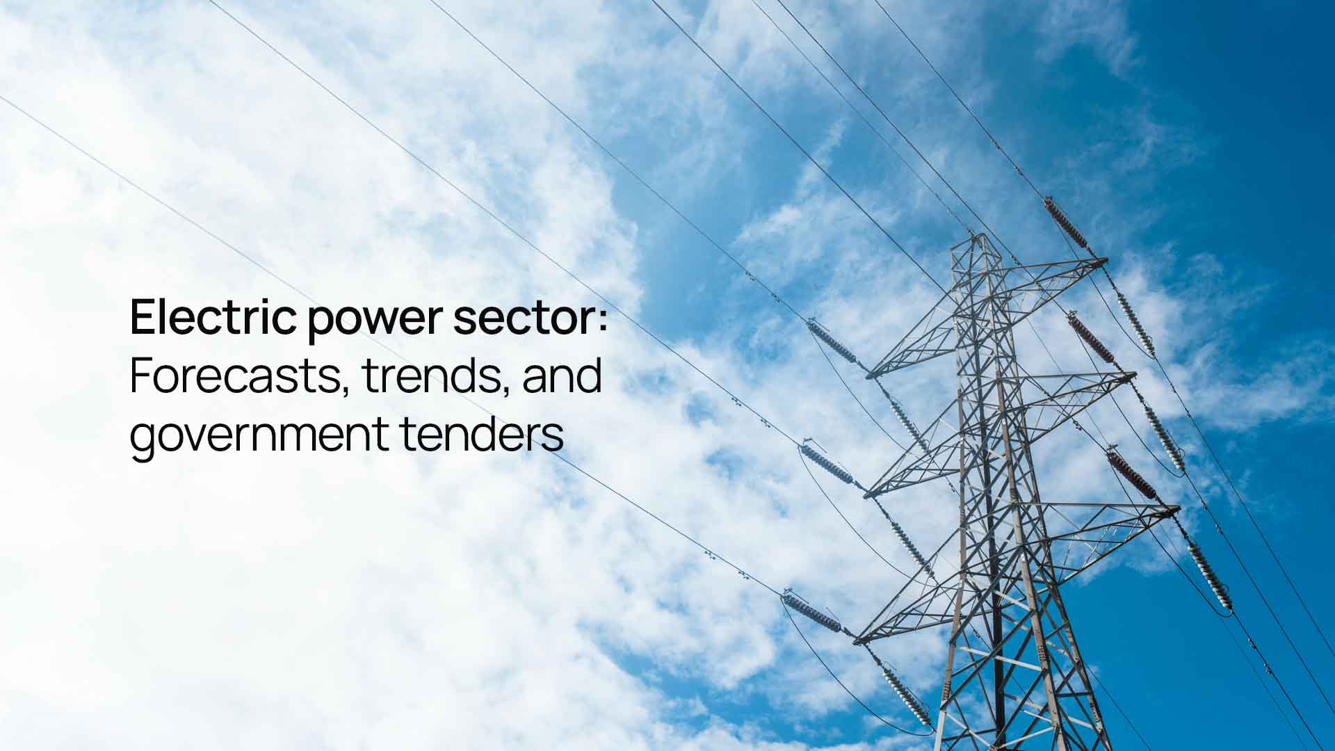 Electric Power Sector: Forecasts, Trends, and Government Tenders